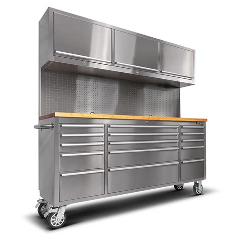 72 inch stainless steel tool cabinet|72 inch workbench with drawers.